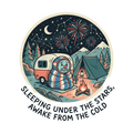 sleeping under the stars, awake from the cold