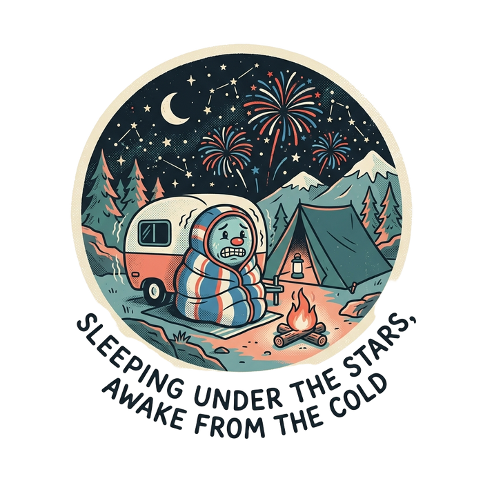 Sleeping Under the Stars - Scenic Illustration