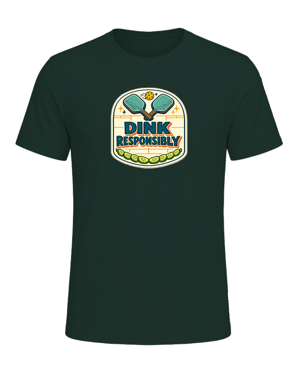 Dink Responsibly Tee — Forest