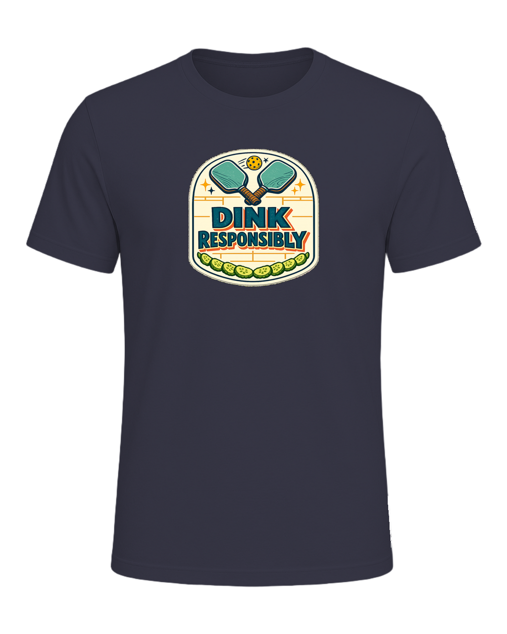 Dink Responsibly Tee — Heather Midnight Navy