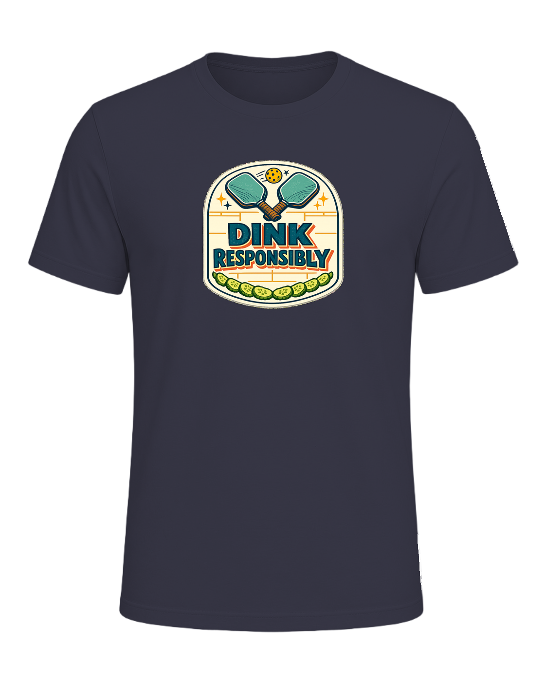 Dink Responsibly Tee — Heather Midnight Navy