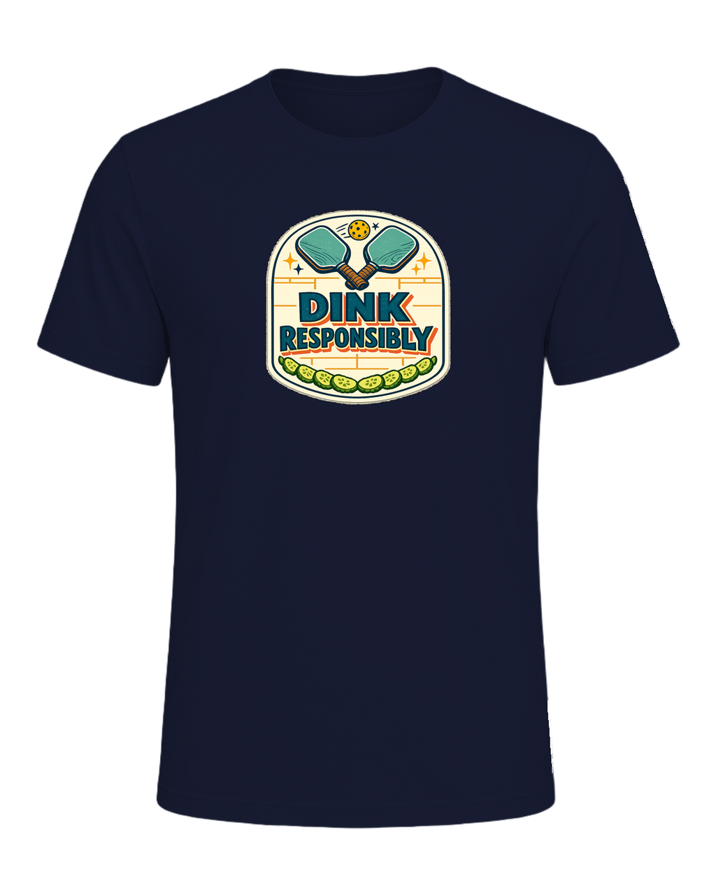 Dink Responsibly Tee — Navy