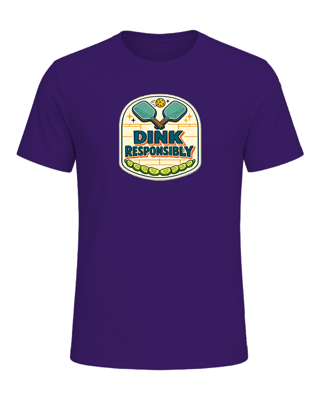 Dink Responsibly Tee — Team Purple