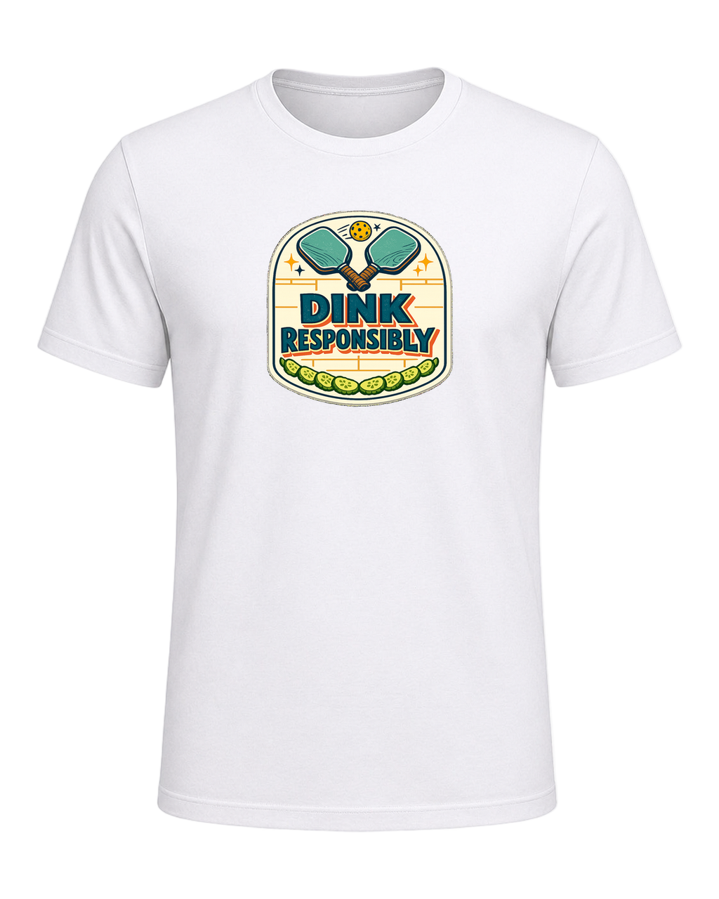 Dink Responsibly Tee — White