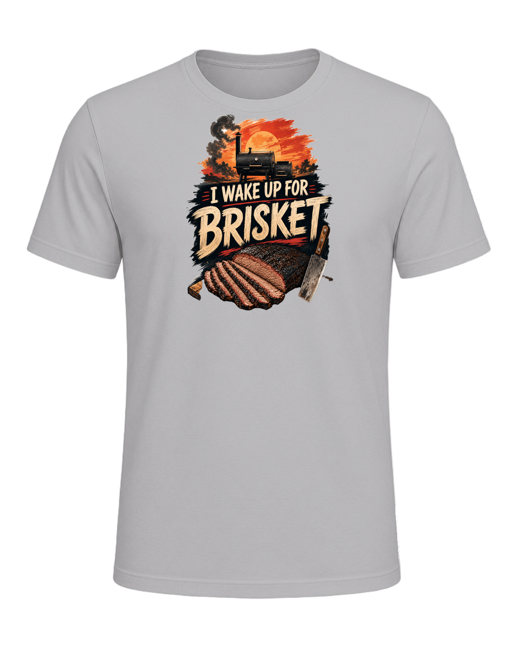 I WAKE UP FOR BRISKET — Athletic Heather