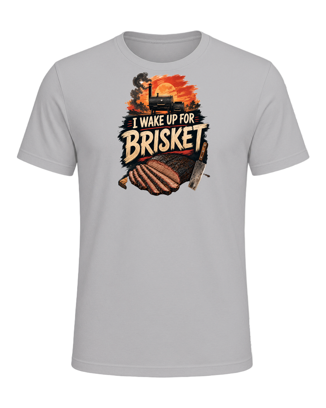 I WAKE UP FOR BRISKET — Athletic Heather