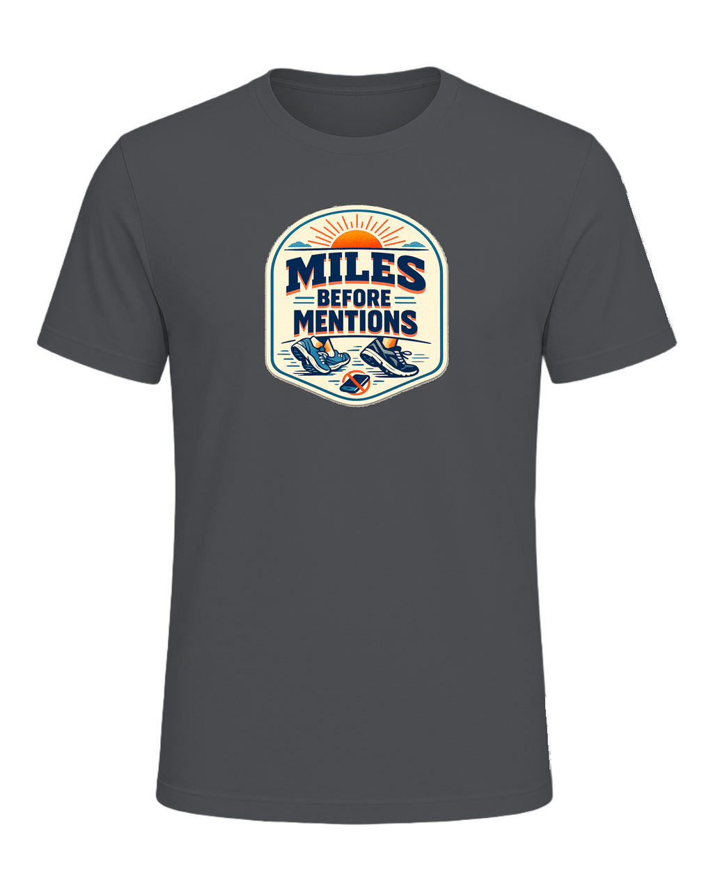 Miles Before Mentions Tee — Asphalt