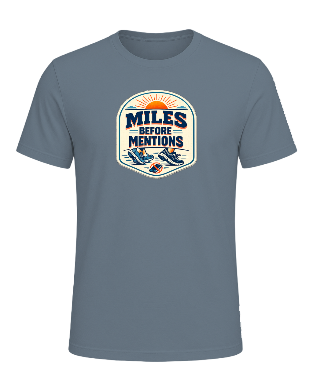 Miles Before Mentions Tee — Heather Slate