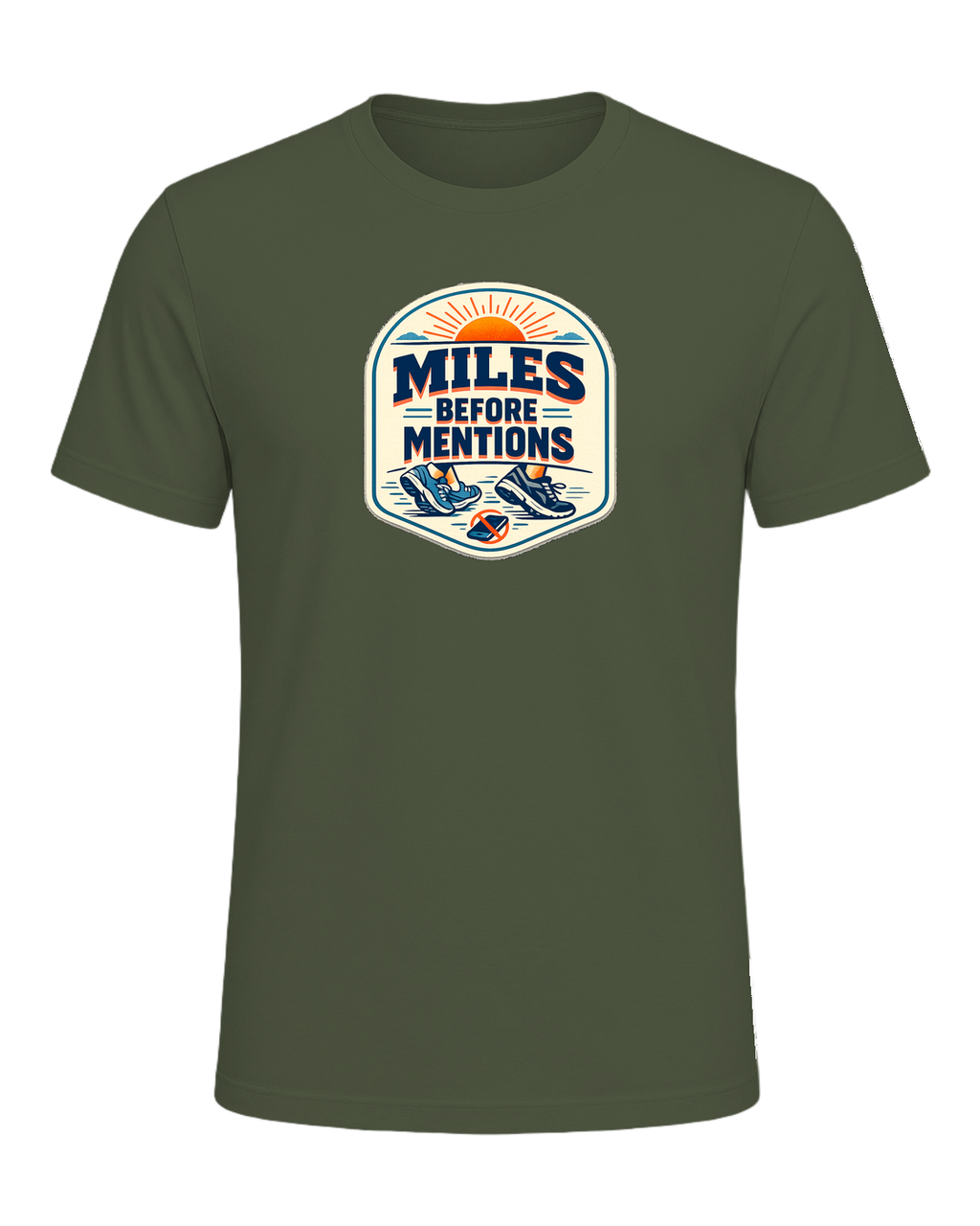 Miles Before Mentions Tee — Military Green