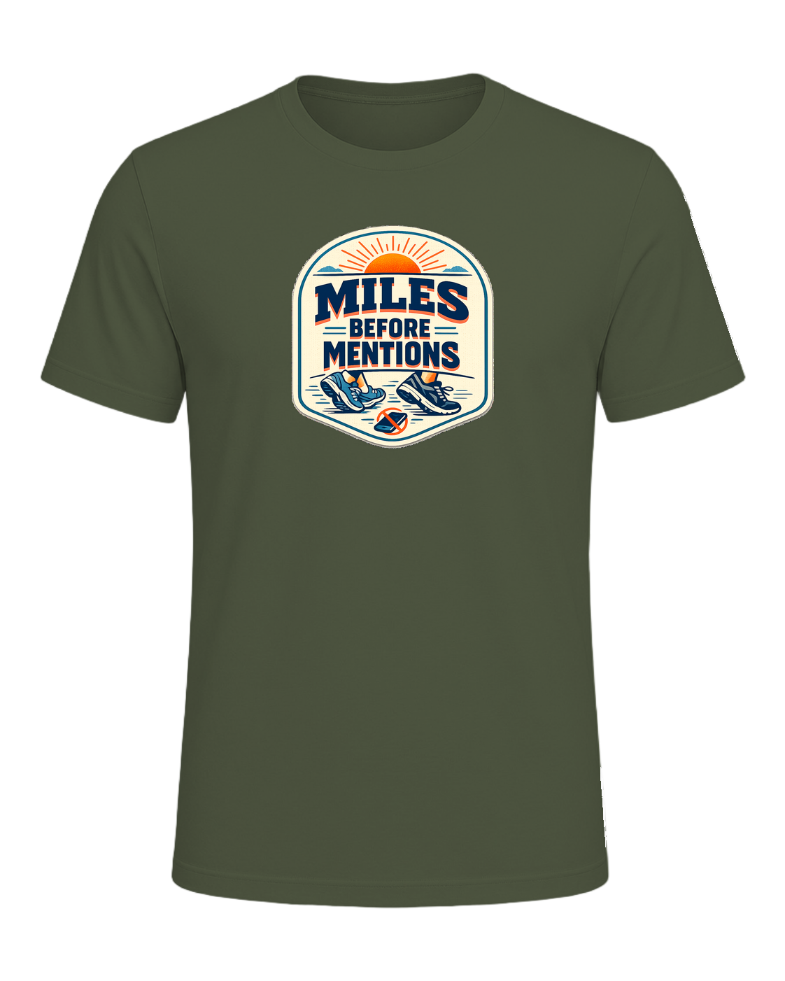 Miles Before Mentions Tee — Military Green