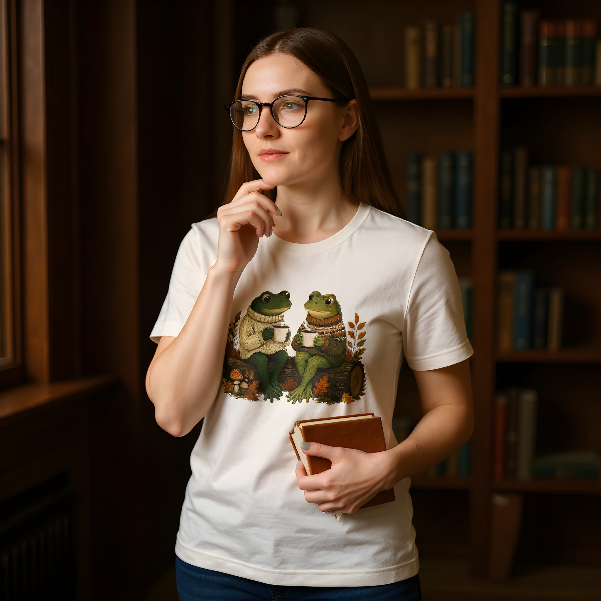 Cute Frog Gift T-Shirt — Cozy Frog Friends — frogs t-shirt design