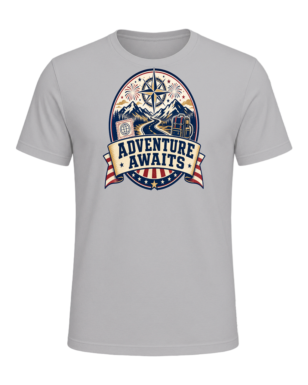 ADVENTURE AWAITS — Athletic Heather