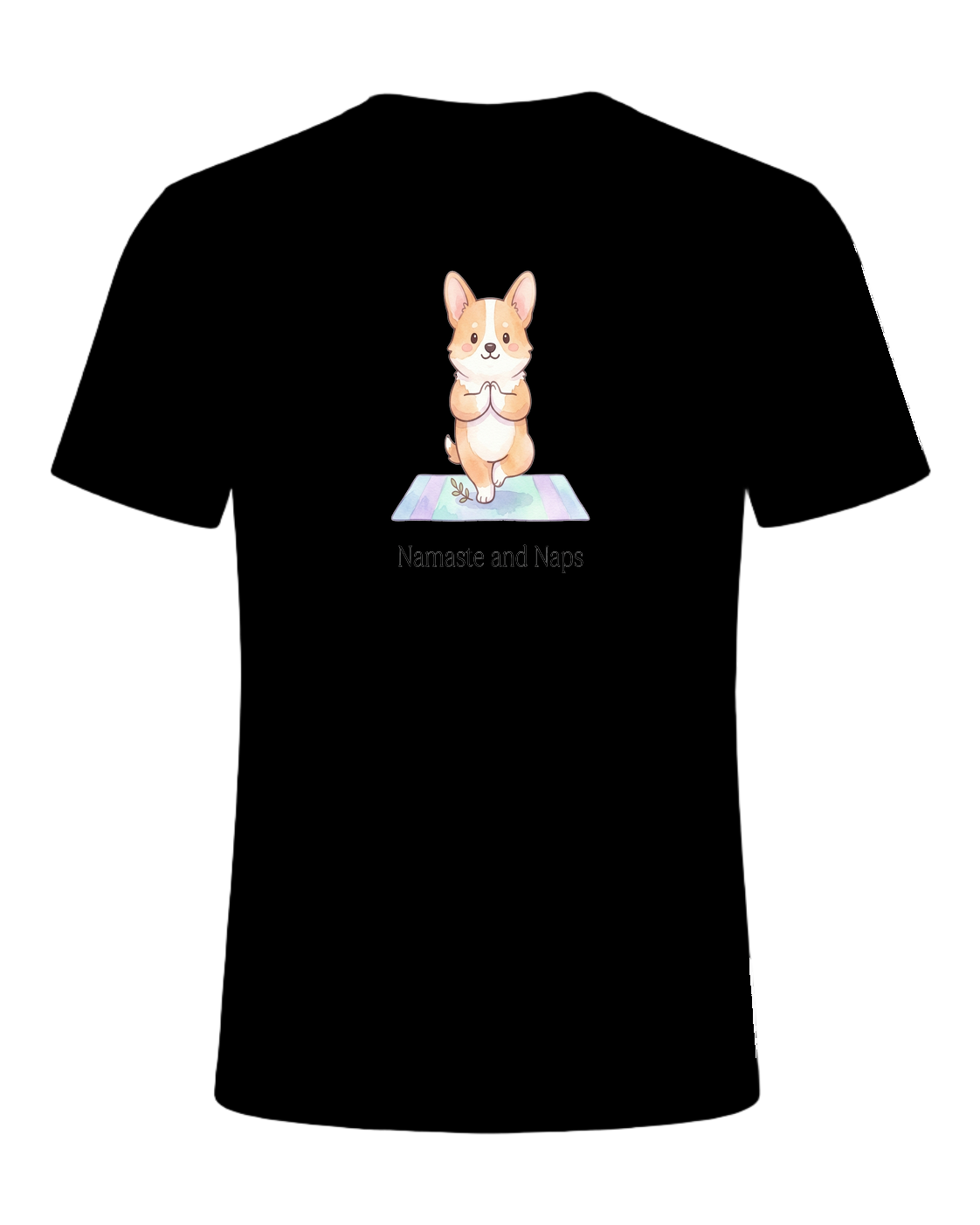 Corgi + Yoga — Black
