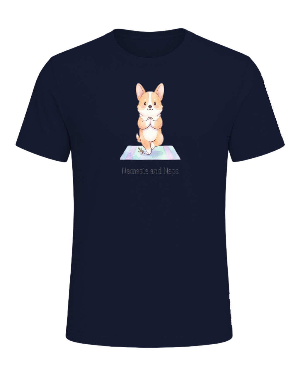 Corgi + Yoga — Navy