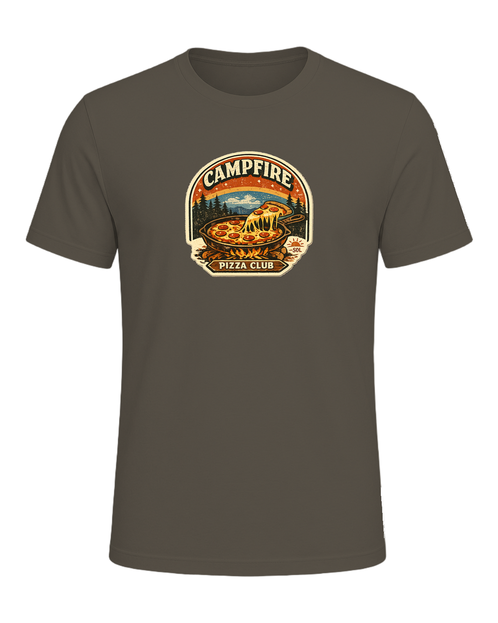 Campfire Pizza Club Tee — Army