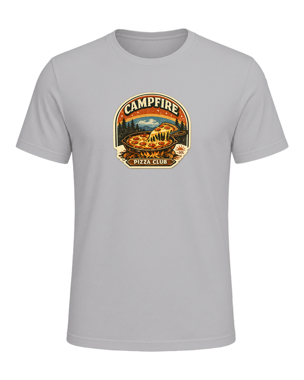 Campfire Pizza Club Tee — Athletic Heather