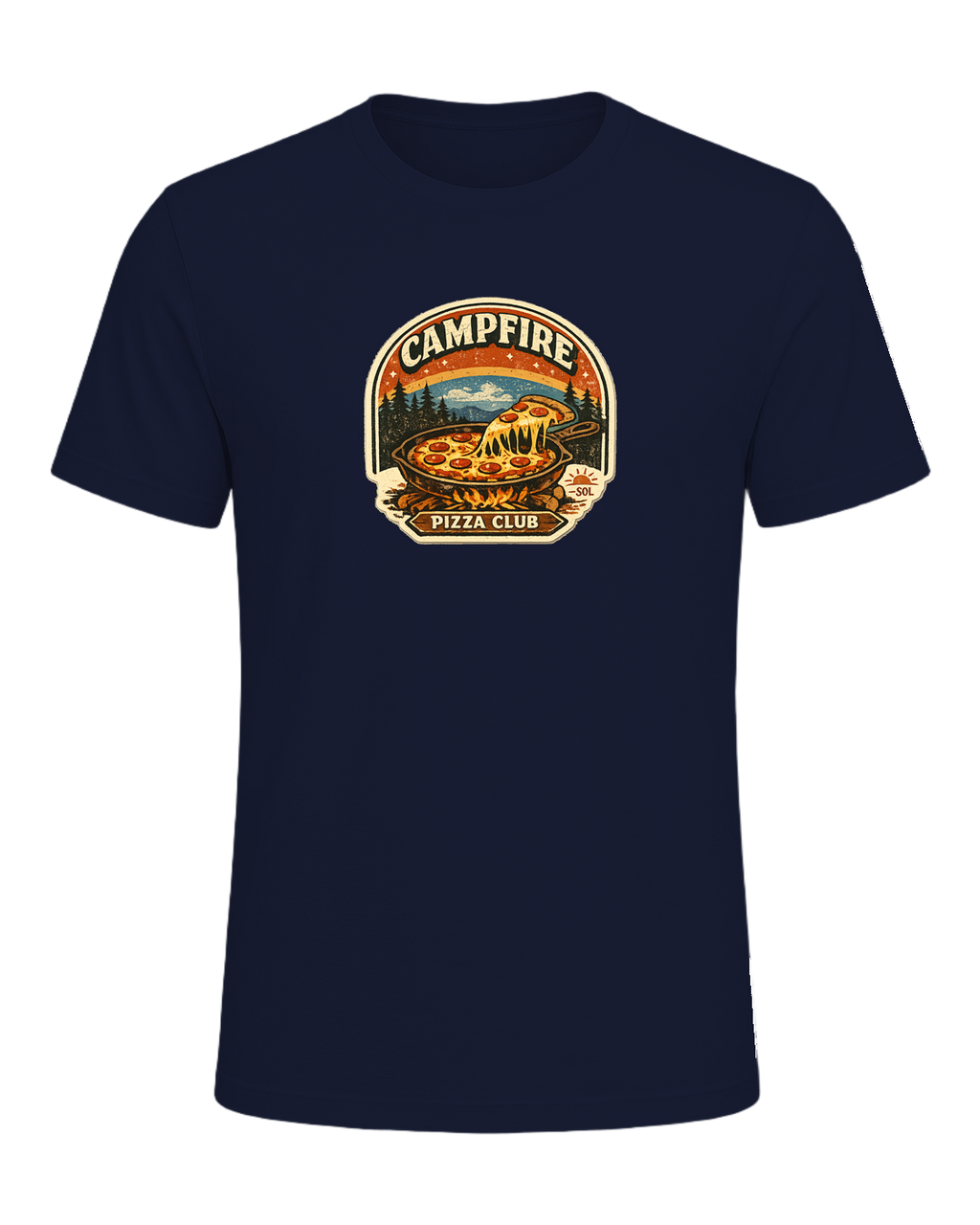 Campfire Pizza Club Tee — Navy