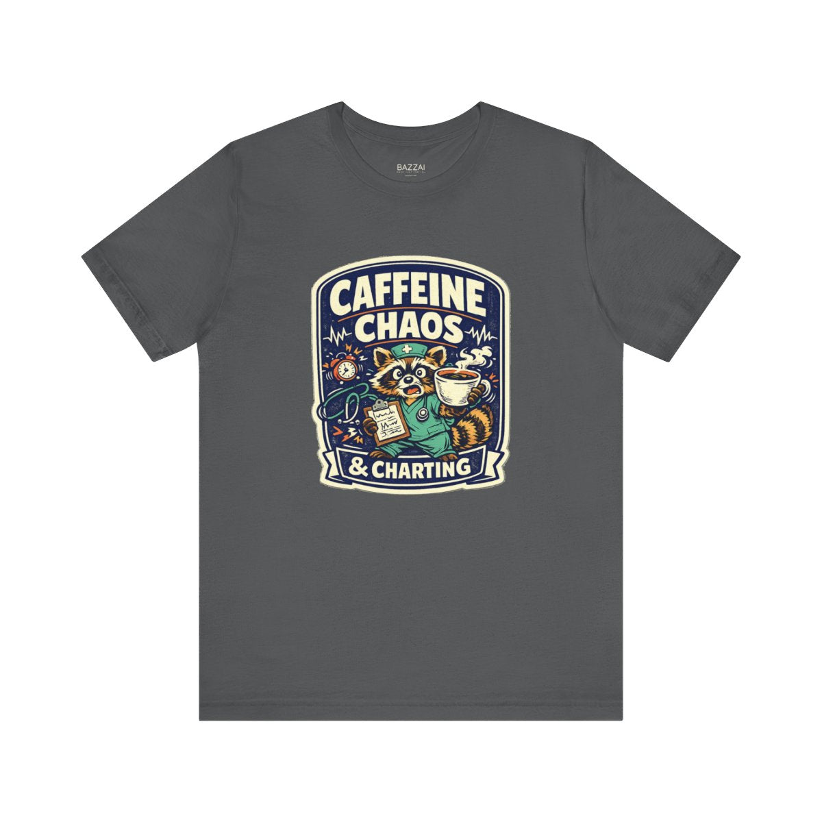 RN Life T-Shirt — Caffeine Chaos &amp; Charting — t-shirt design by Hank