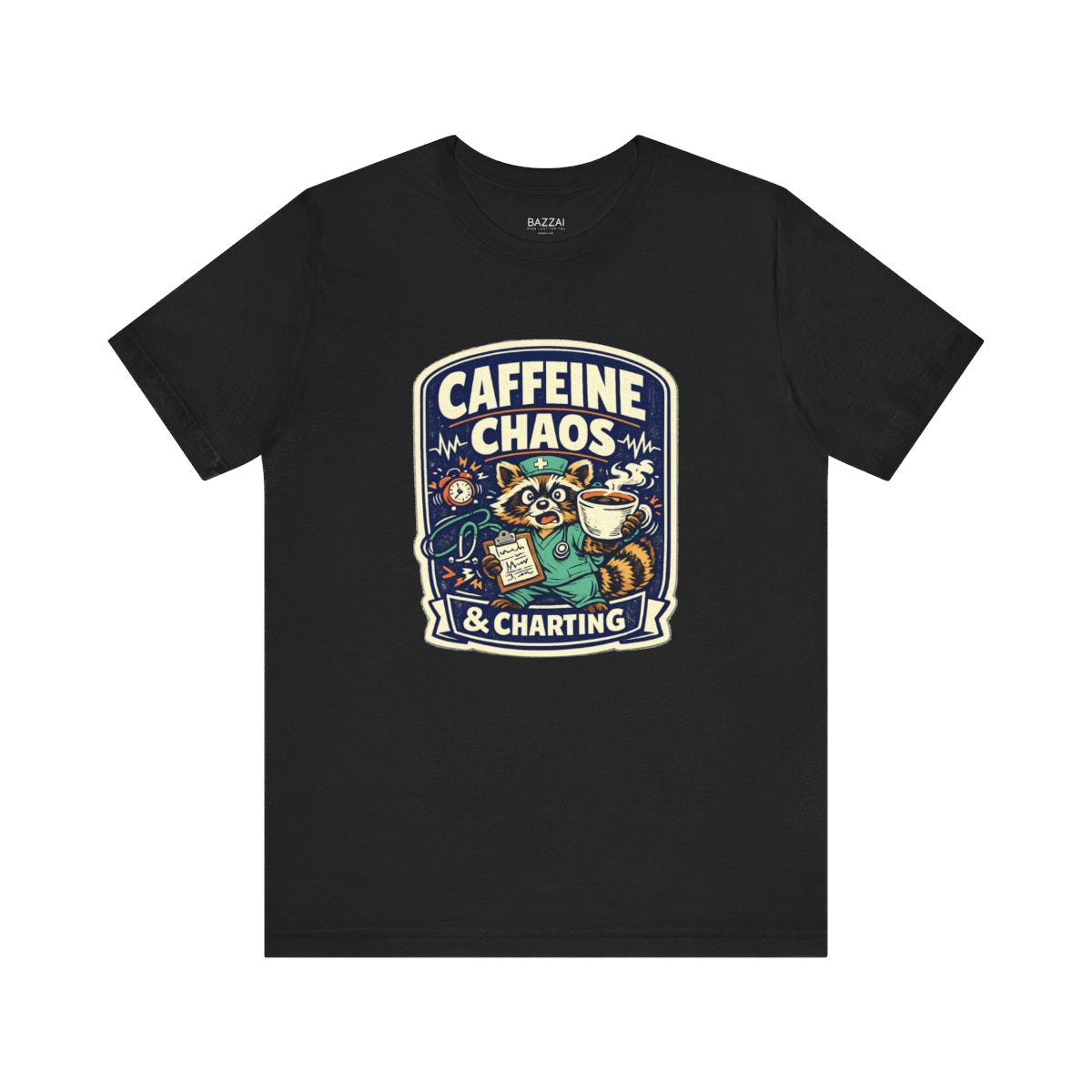 RN Life T-Shirt — Caffeine Chaos &amp; Charting — t-shirt design by Hank