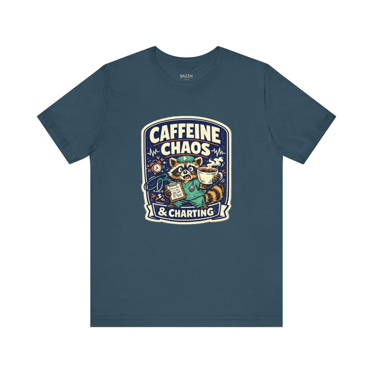 RN Life T-Shirt — Caffeine Chaos &amp; Charting — t-shirt design by Hank