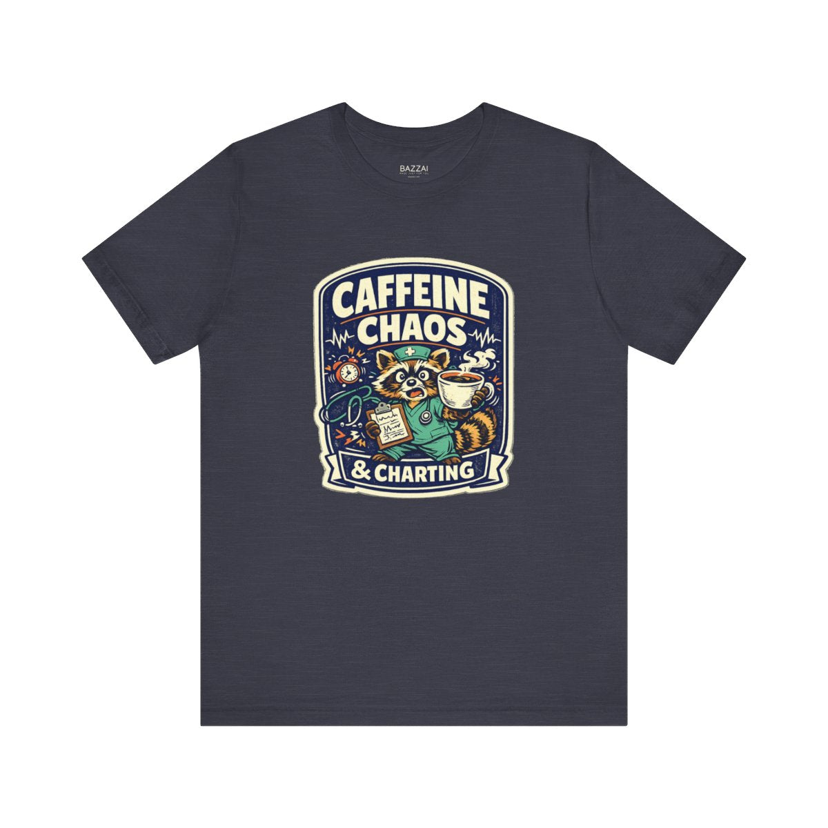 RN Life T-Shirt — Caffeine Chaos &amp; Charting — t-shirt design by Hank