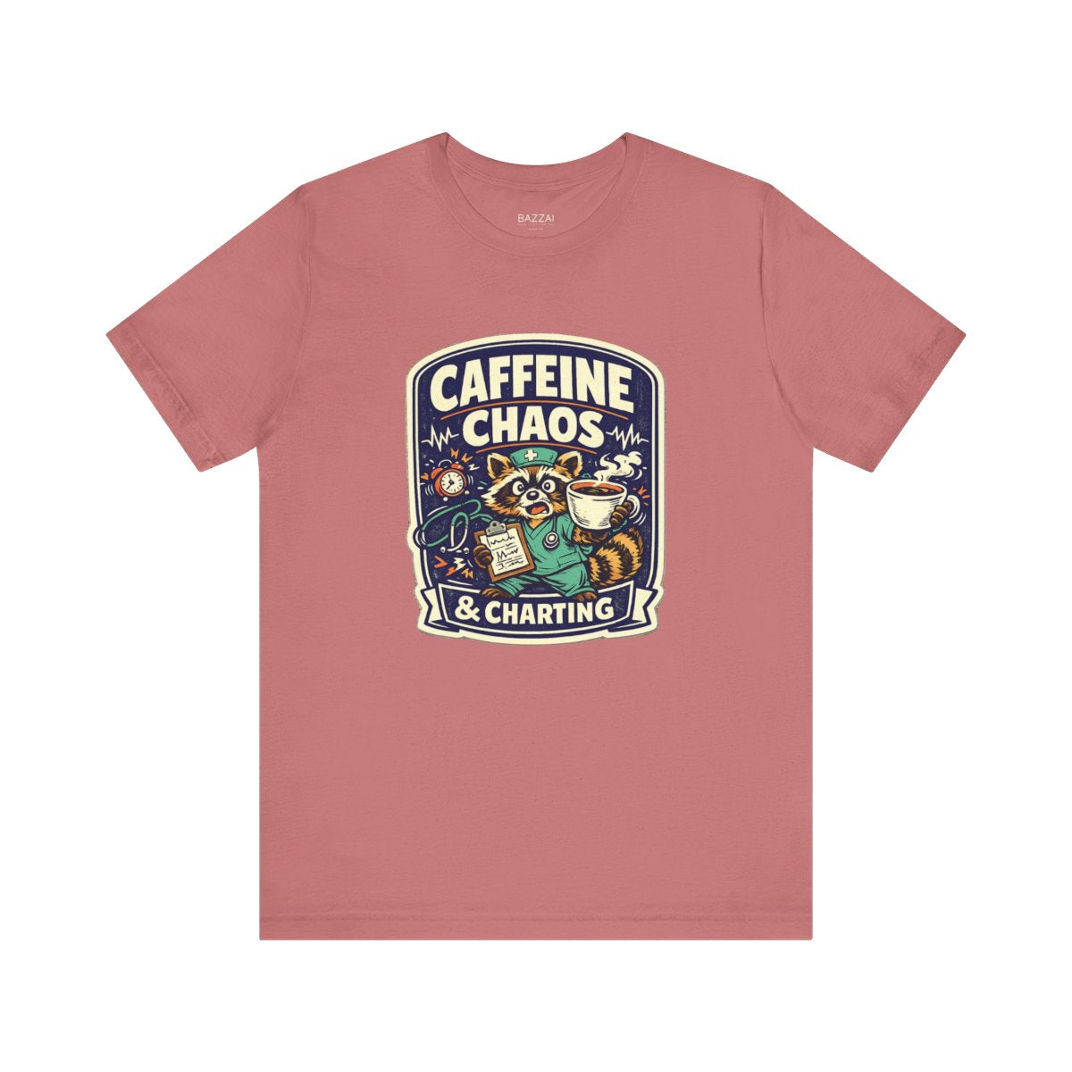 RN Life T-Shirt — Caffeine Chaos &amp; Charting — t-shirt design by Hank