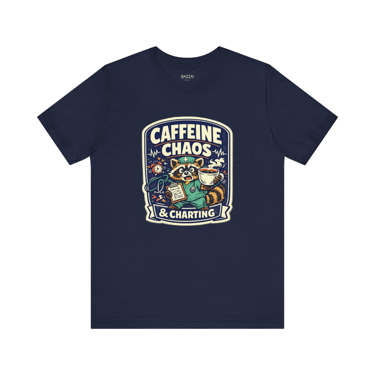 RN Life T-Shirt — Caffeine Chaos &amp; Charting — t-shirt design by Hank
