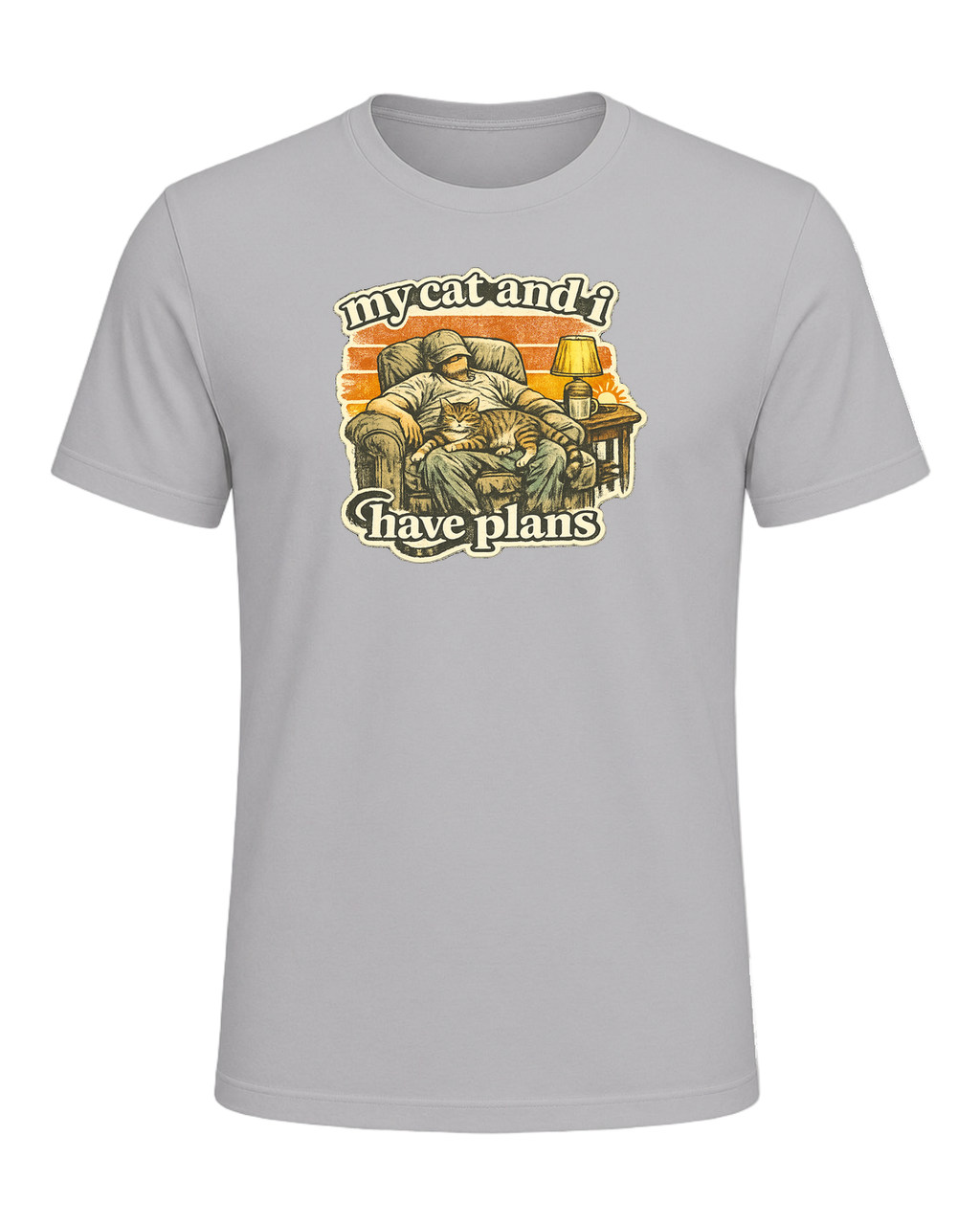 My Cat And I Have Plans Tee — Athletic Heather