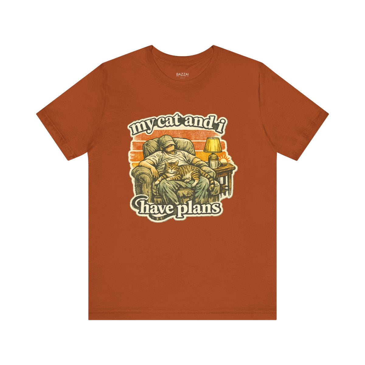 Cat Mom Gift T-Shirt — My Cat and I Have Plans — t-shirt design by Margaux