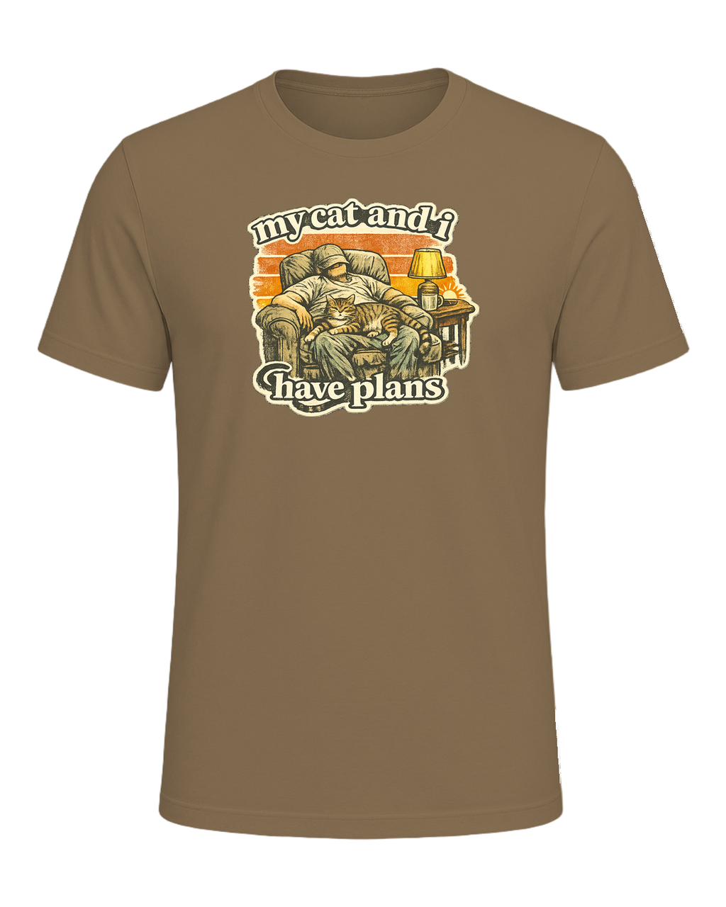 My Cat And I Have Plans Tee — Heather Olive