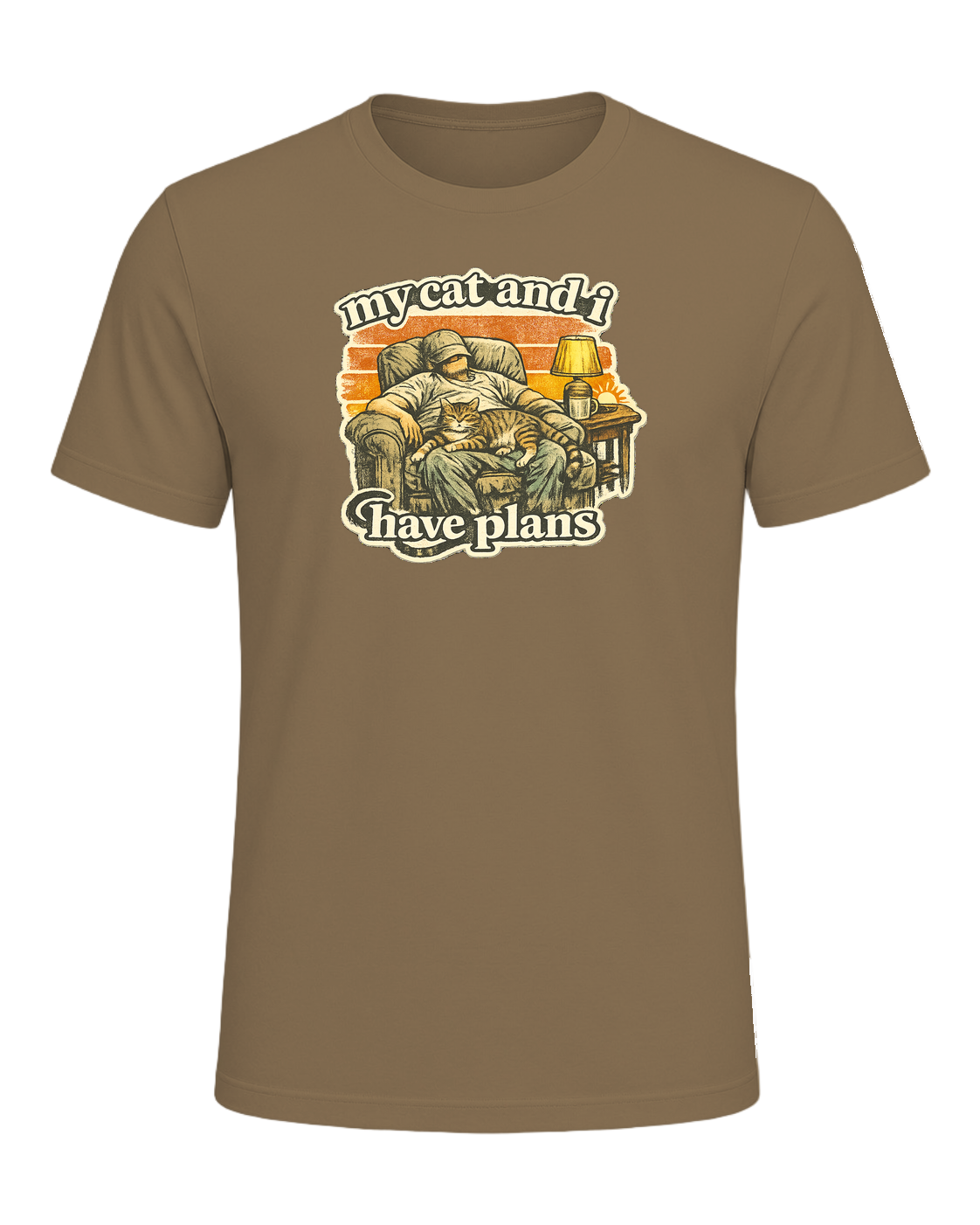 My Cat And I Have Plans Tee — Heather Olive