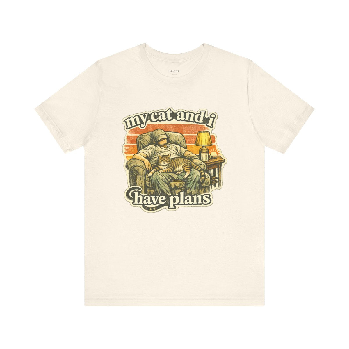 Cat Mom Gift T-Shirt — My Cat and I Have Plans — t-shirt design by Margaux