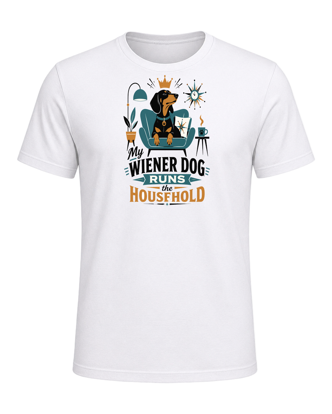 My Wiener Dog Runs the Household — White