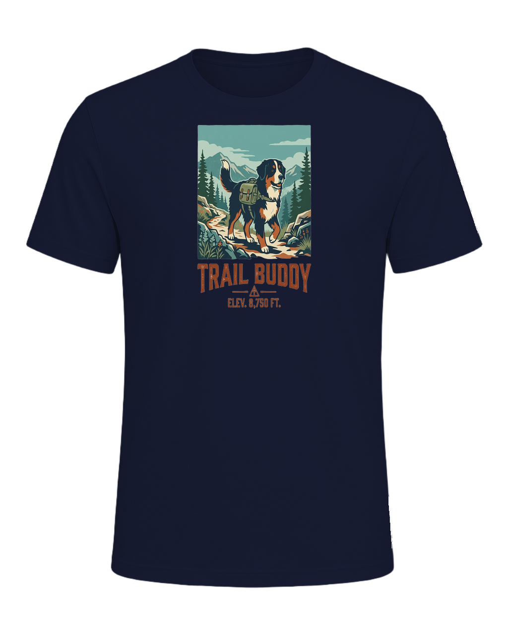 Bernese Mountain Dog Hiking — Navy