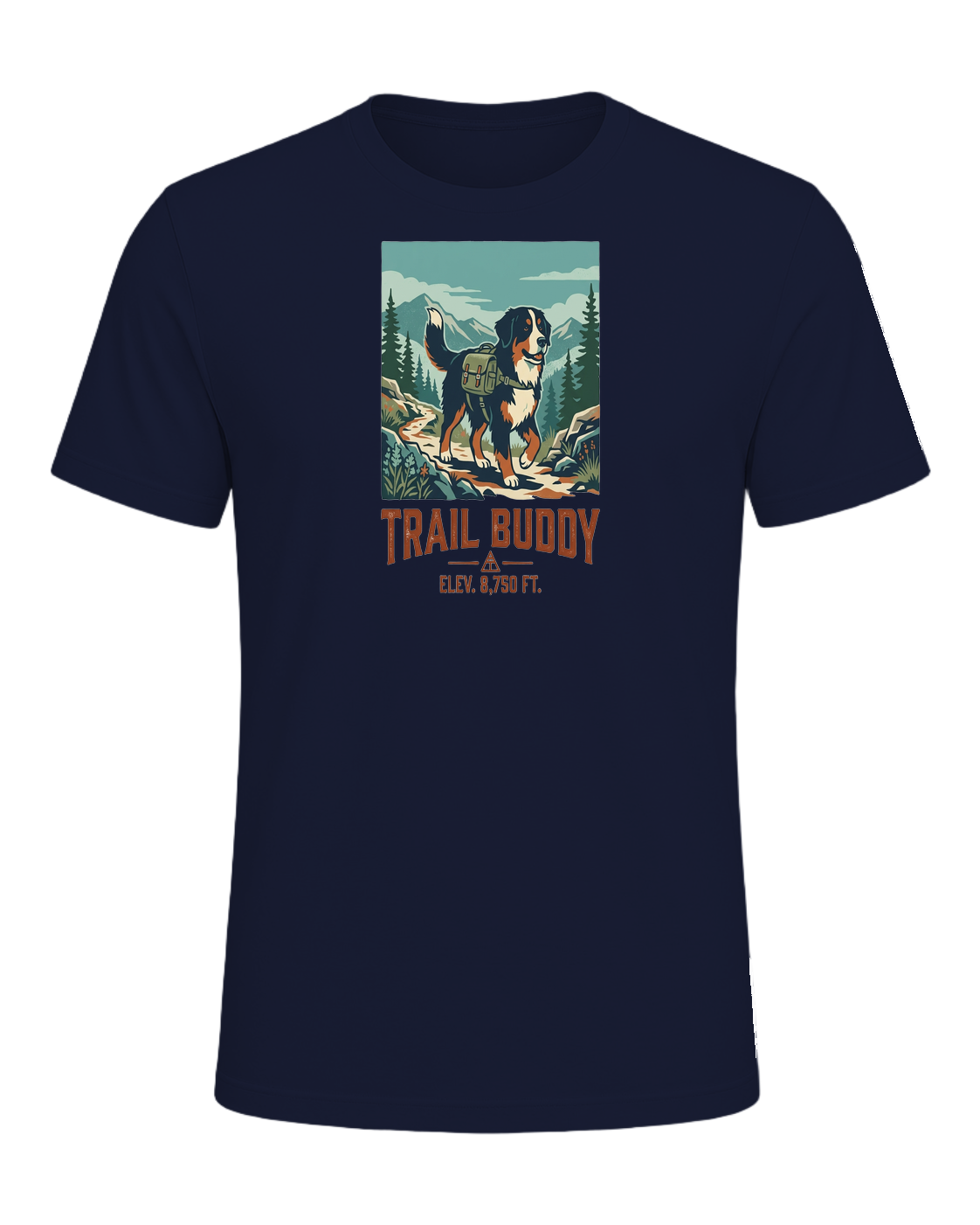 Bernese Mountain Dog Hiking — Navy