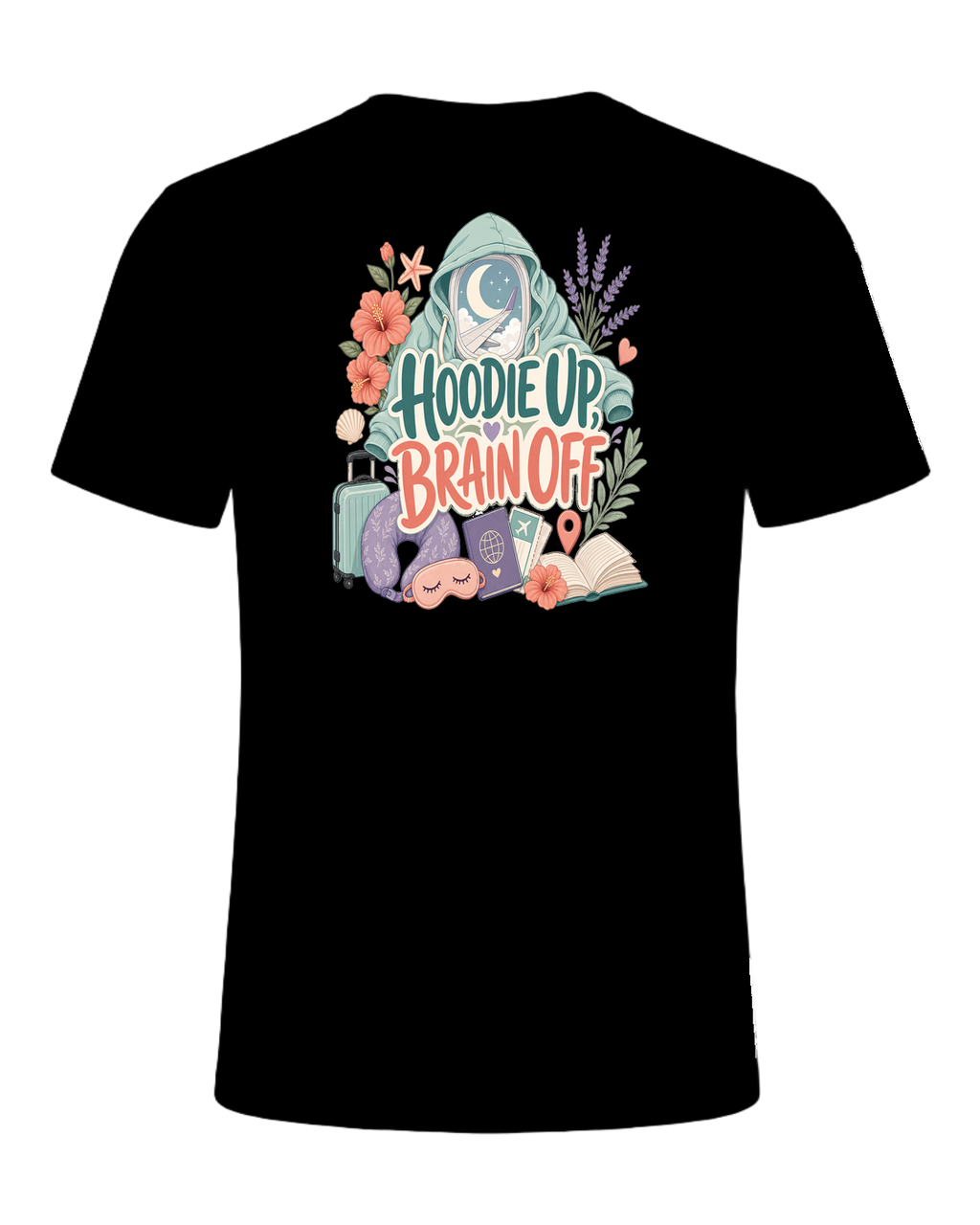 HOODIE UP, BRAIN OFF — Black