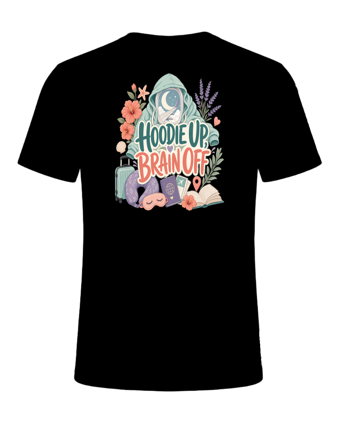 HOODIE UP, BRAIN OFF — Black