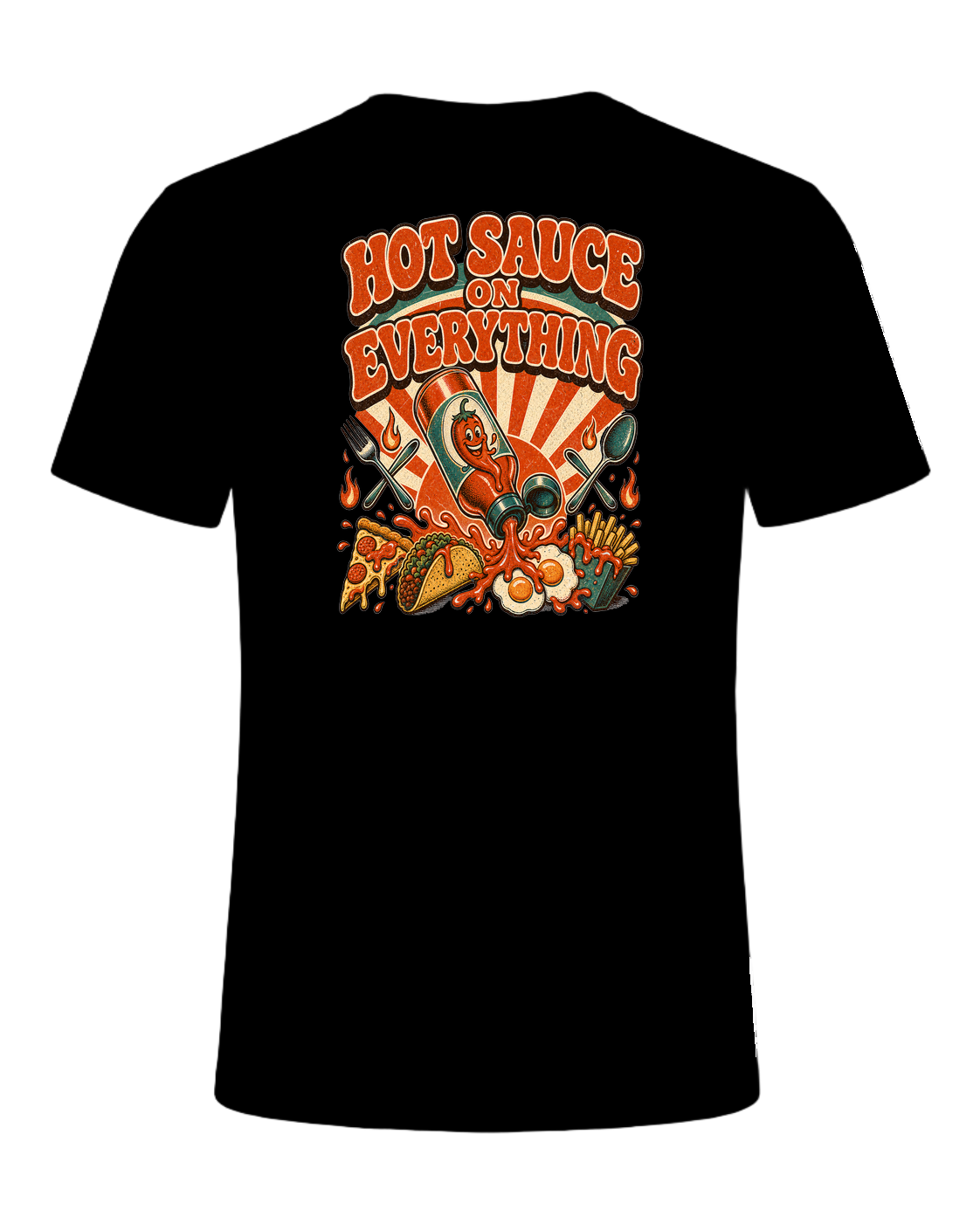 HOT SAUCE ON EVERYTHING — Black