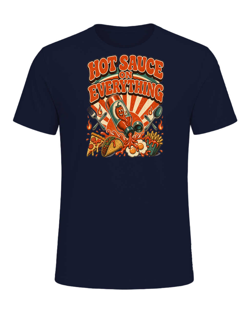 HOT SAUCE ON EVERYTHING — Navy