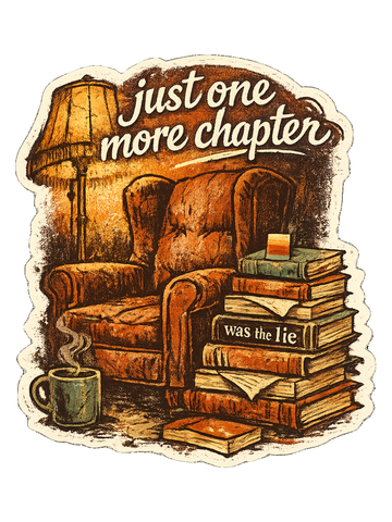 Funny Reading T-Shirt — Just One More Chapter Was the Lie
