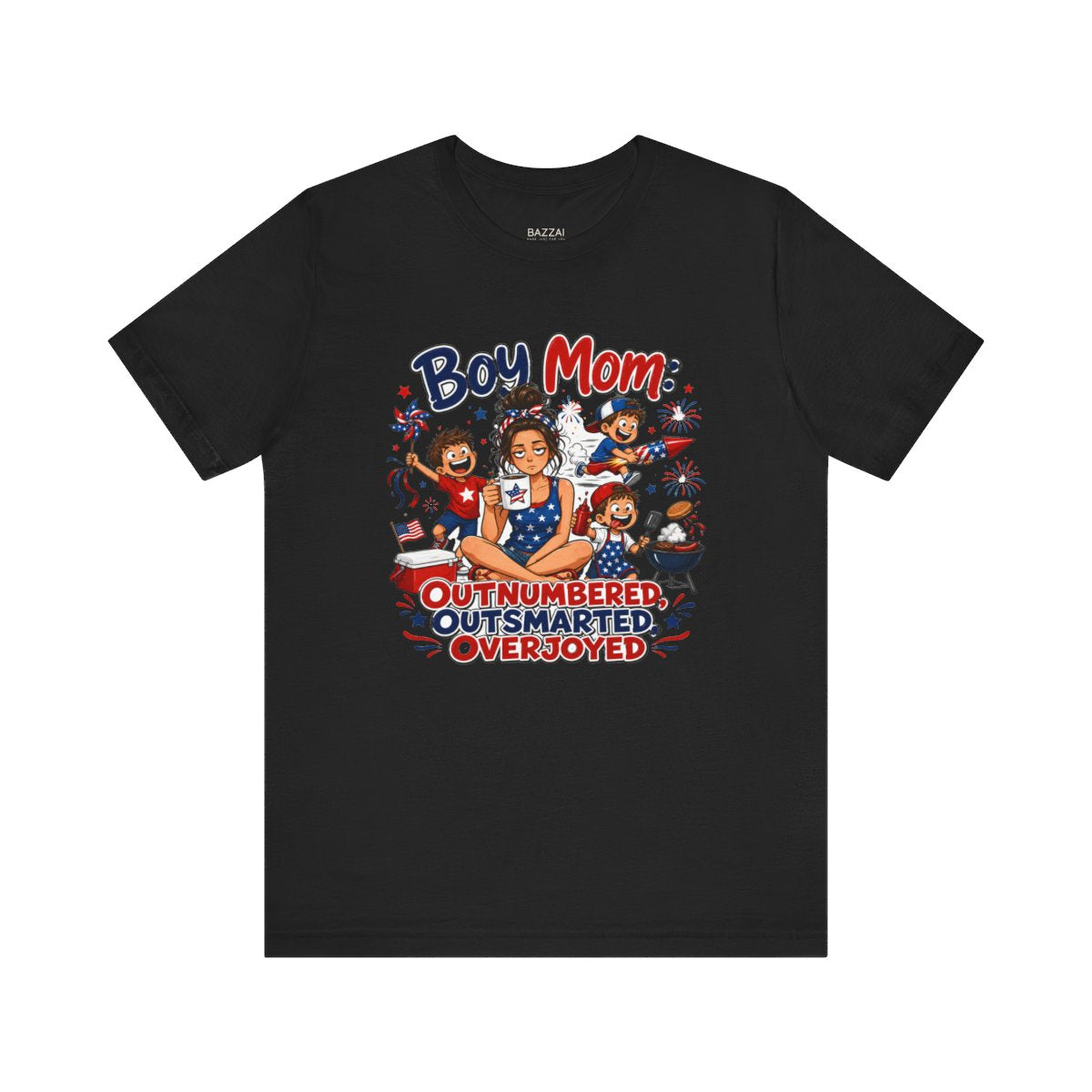 Funny Boy Mom T-Shirt — Loud, Sticky, Beloved — t-shirt design