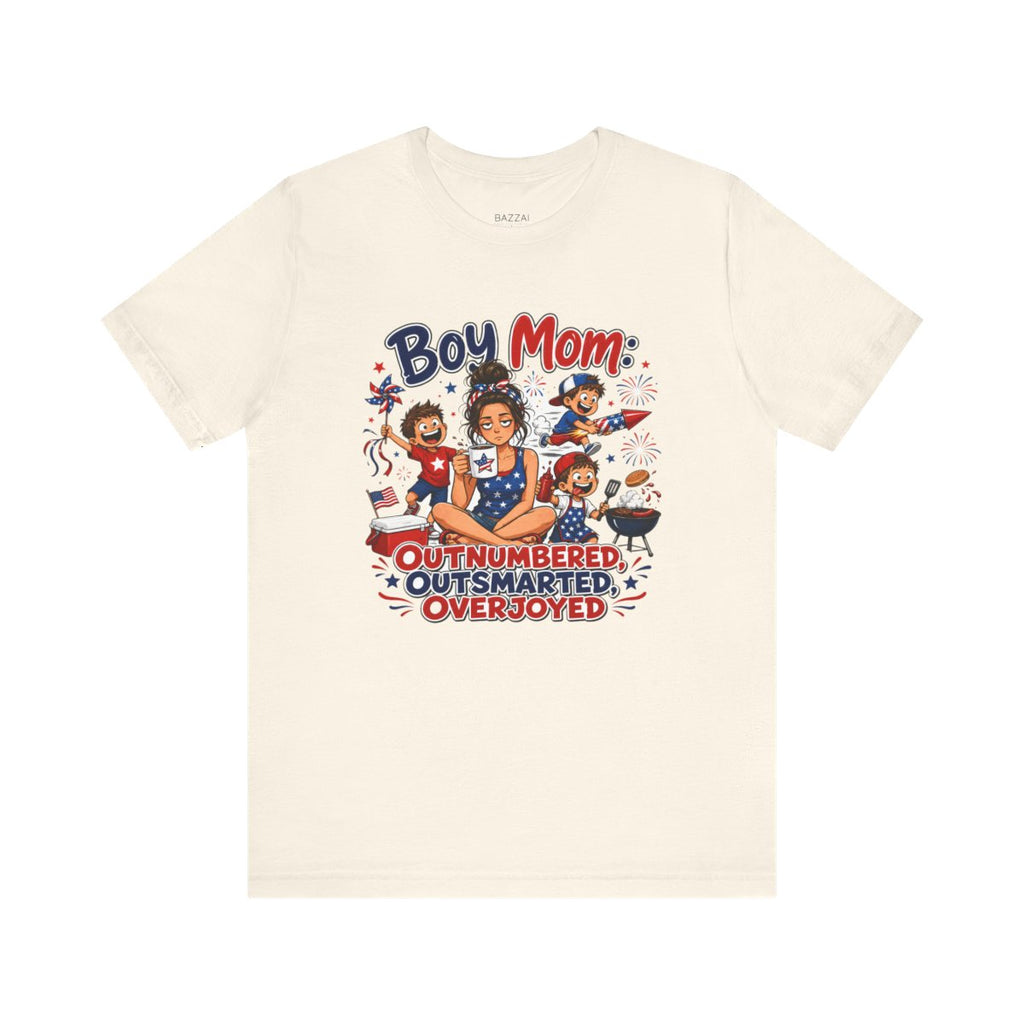 Funny Boy Mom T-Shirt — Loud, Sticky, Beloved — t-shirt design