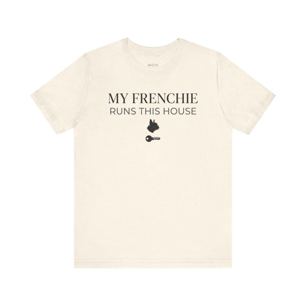 Frenchie Mom T-Shirt — My Frenchie Runs This House — french bulldog t-shirt design