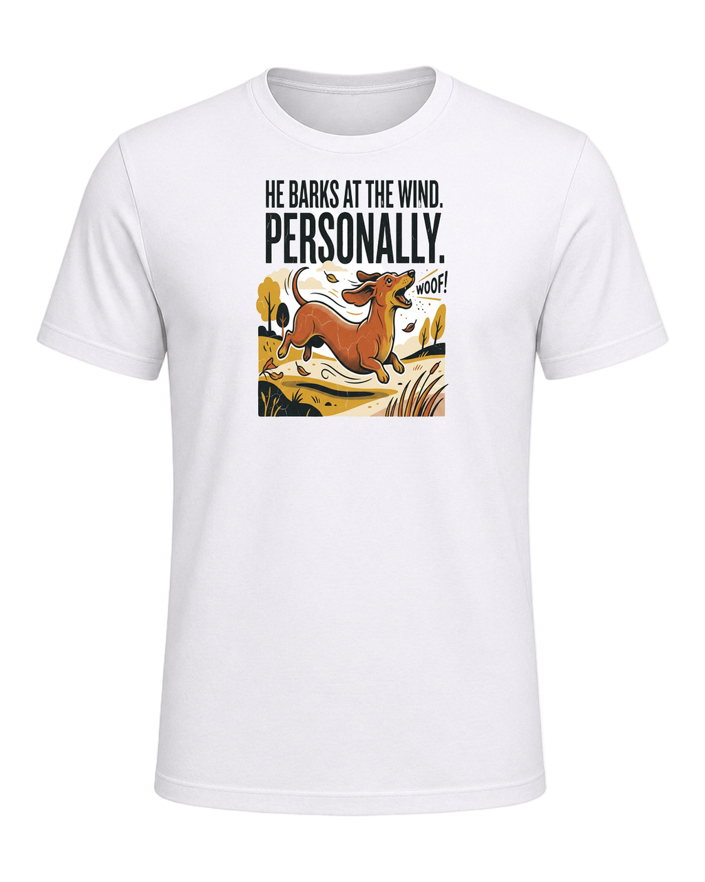 He Barks at the Wind. Personally. — White