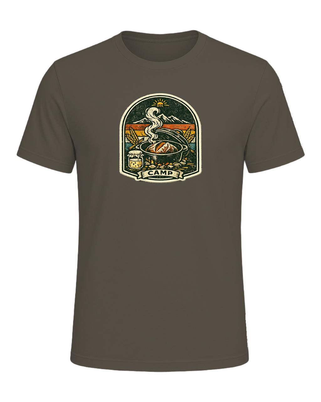 Wild Yeast Camp Tee — Army