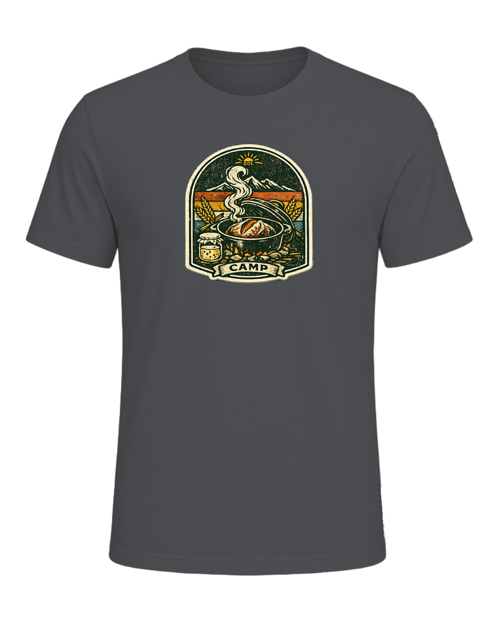 Wild Yeast Camp Tee — Asphalt