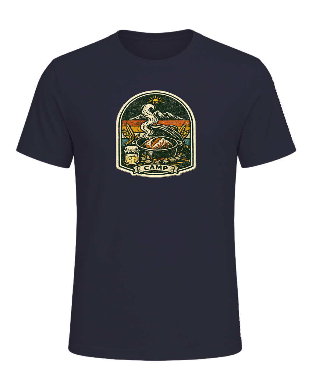 Wild Yeast Camp Tee — Heather Navy