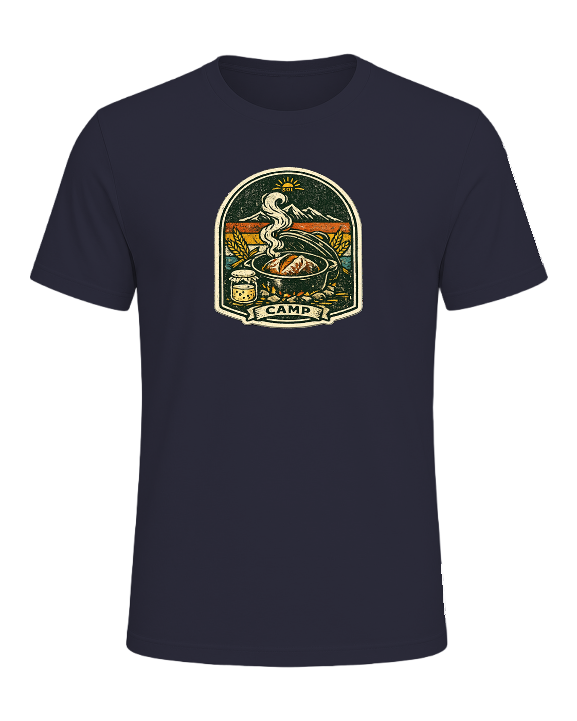 Wild Yeast Camp Tee — Heather Navy