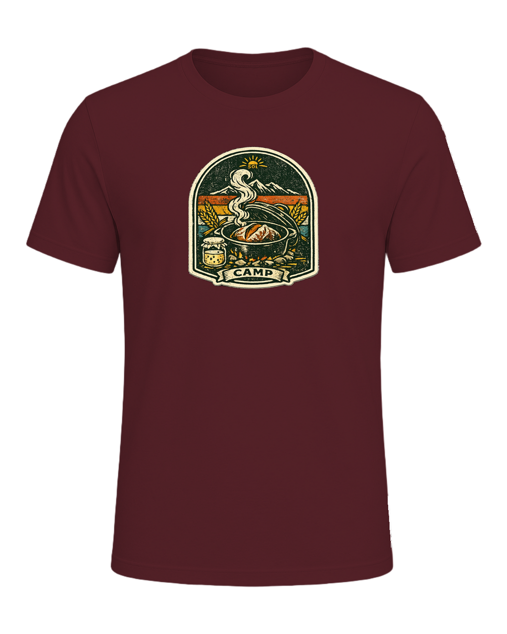 Wild Yeast Camp Tee — Maroon