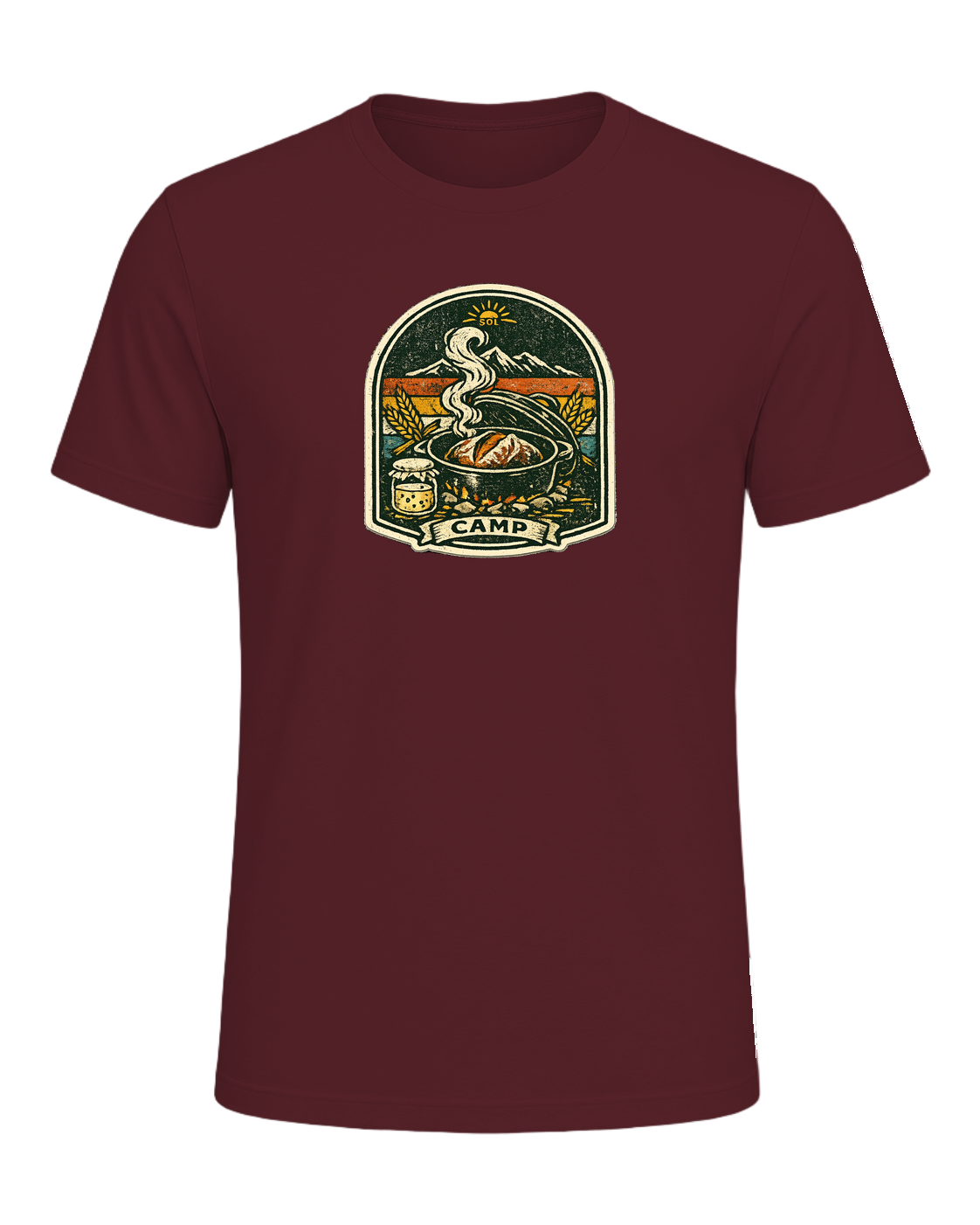 Wild Yeast Camp Tee — Maroon